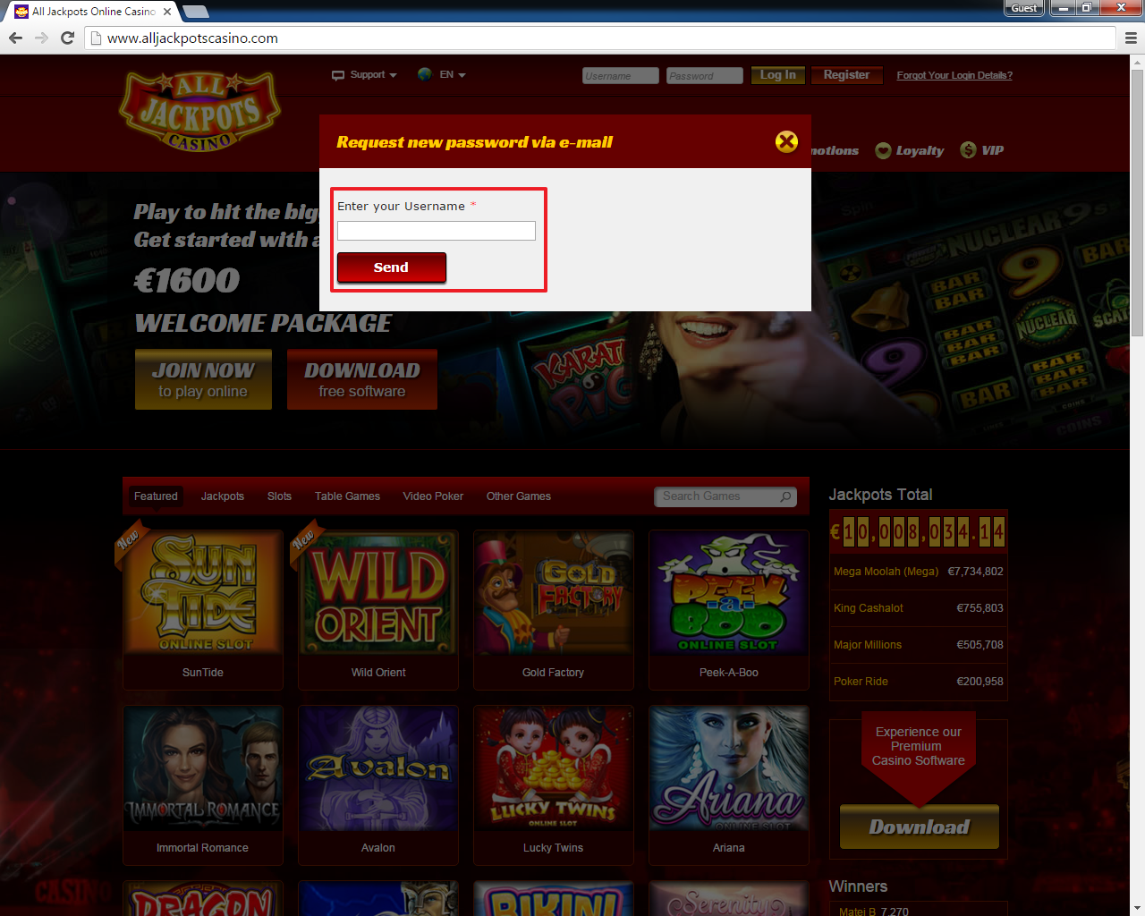 All Jackpots casino login 3