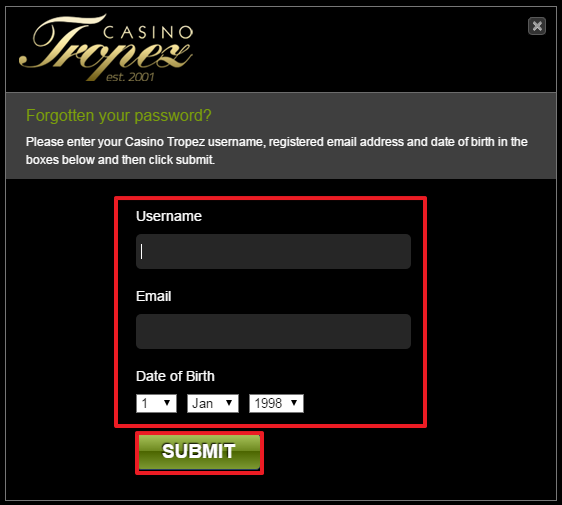 Casino Tropez login 3